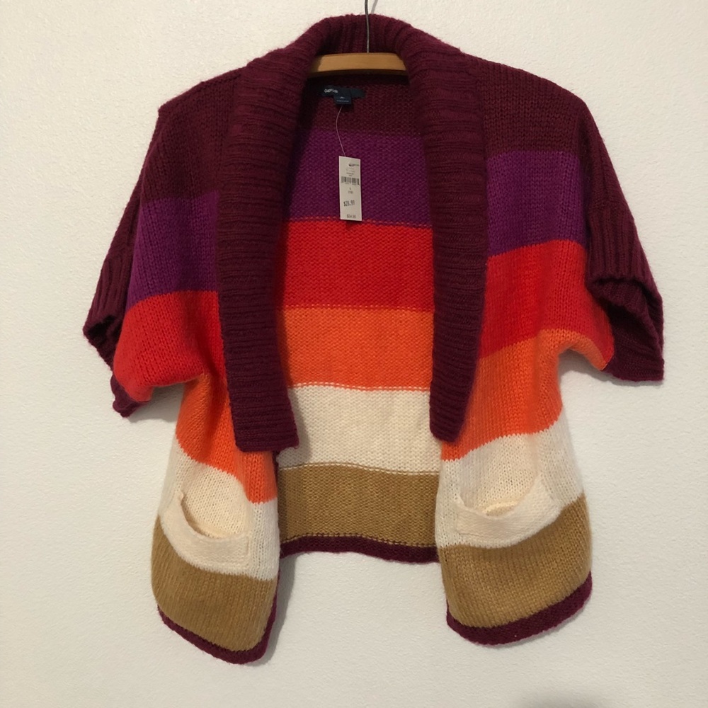 GAP Kids Colorblock Cardigan Sweater NEW - Picture 1 of 5